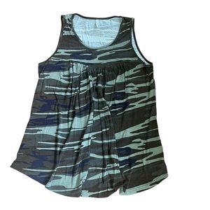 Cathy Camouflage Pleated Tank Top